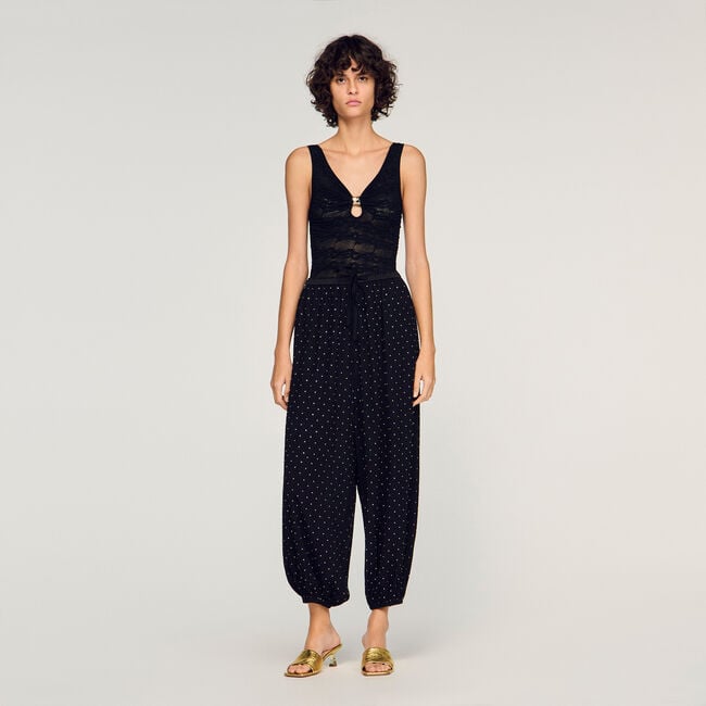Jewelry detail knit bodysuit