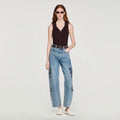 Ribbed knit polo bodysuit