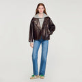 Oversized leather jacket