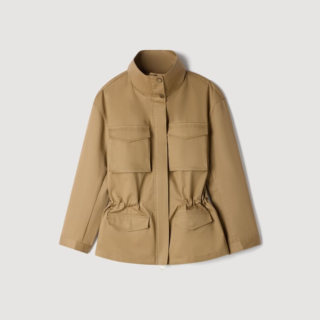 Jacket with adjustable waist