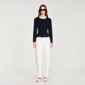 Removable collar peplum cardigan
