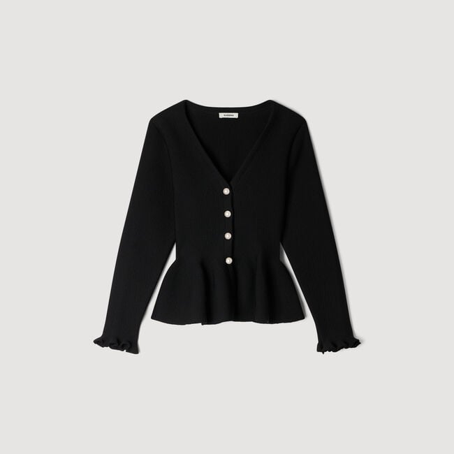 Peplum cardigan