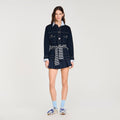Contrast stitch cardigan