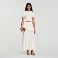 Pointelle knit top