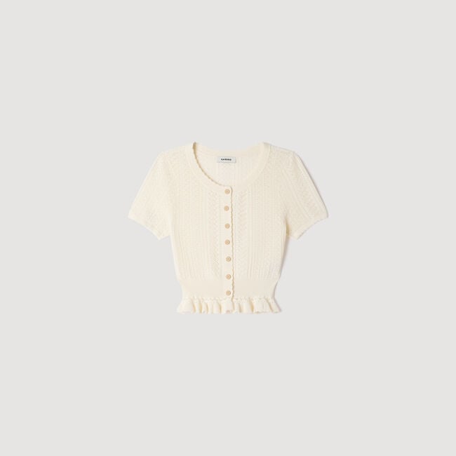 Pointelle knit top