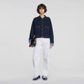 Jacket-effect cardigan