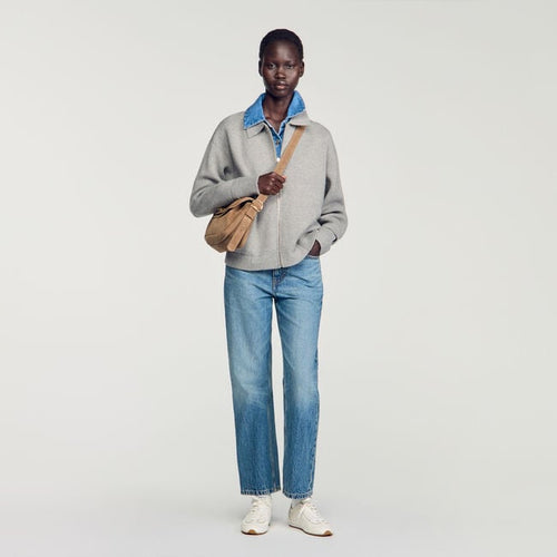 2-in-1 zip cardigan