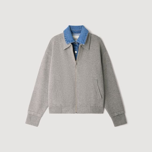 2-in-1 zip cardigan