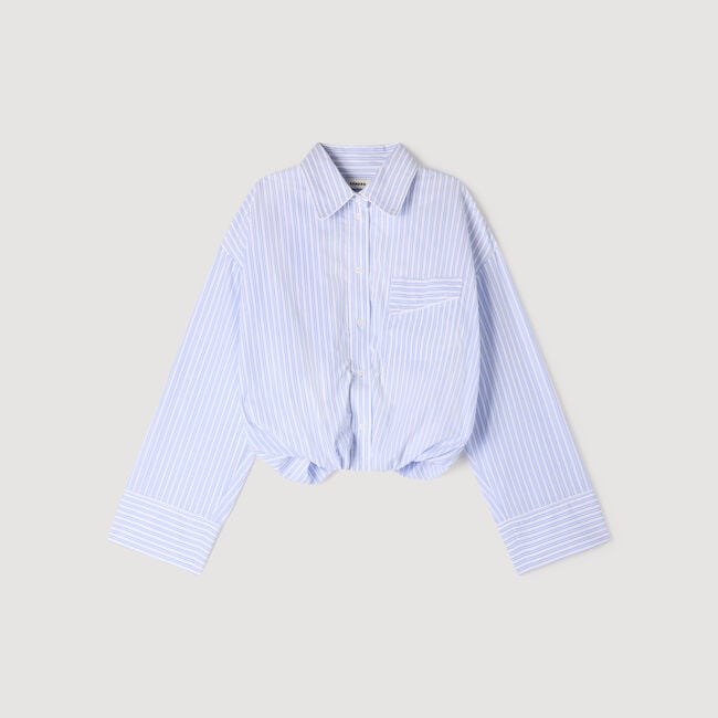 Cropped striped shirt