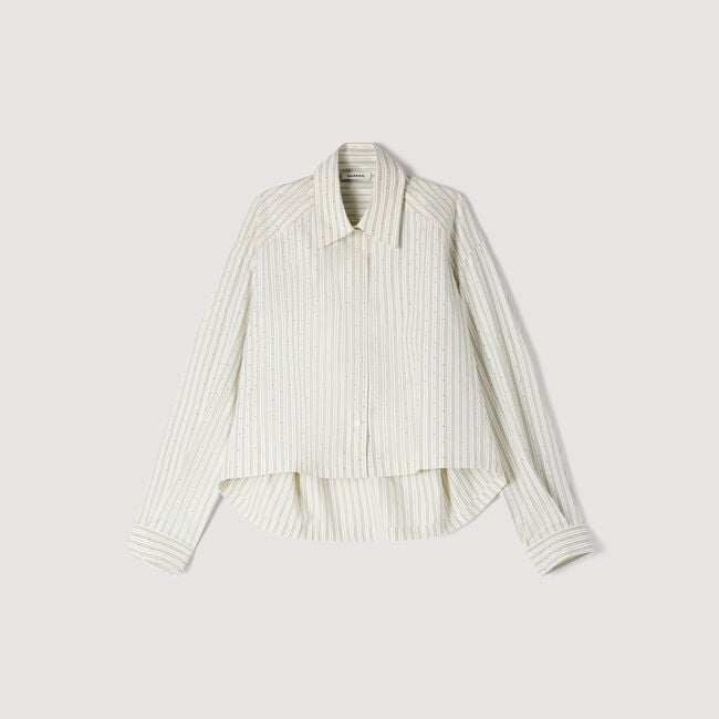 Striped rhinestone shirt
