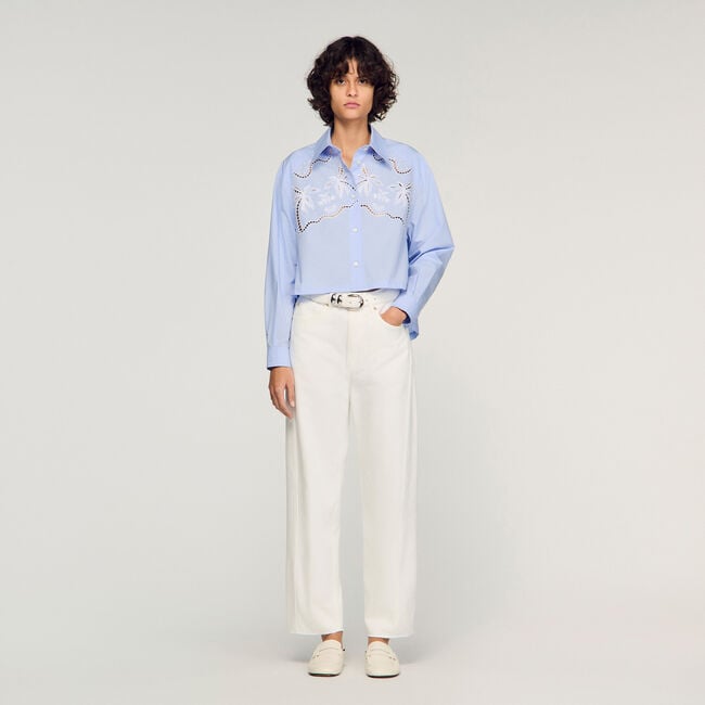 Embroidered cotton shirt