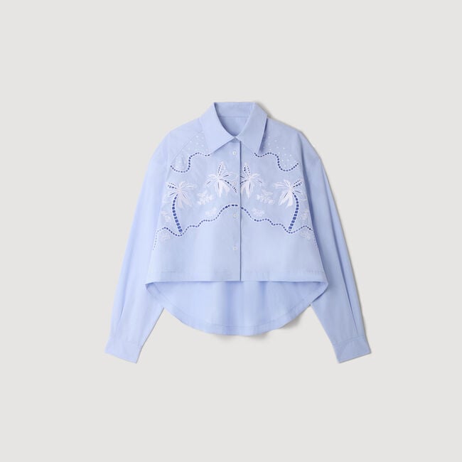 Embroidered cotton shirt