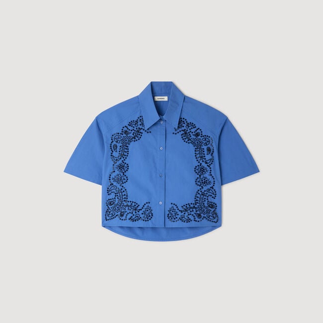 Embroidered and beaded shirt