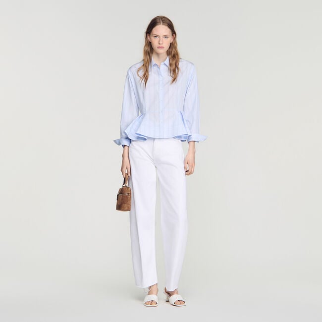 Striped peplum shirt
