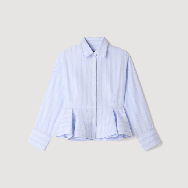 Striped peplum shirt