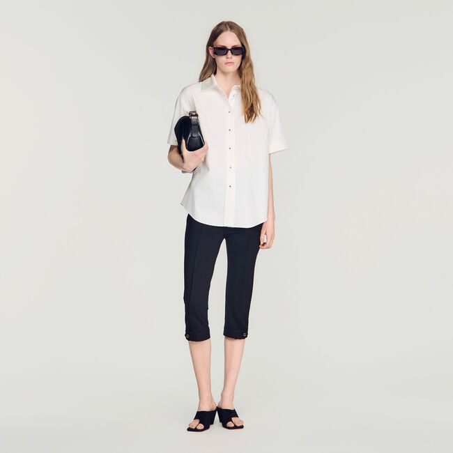 Pleated back shirt