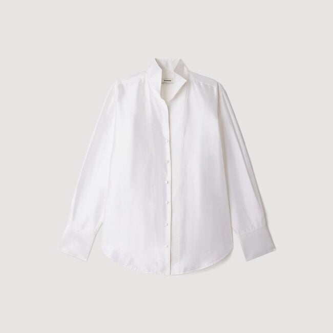 Oversized silk satin shirt