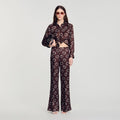 Floral print silk shirt