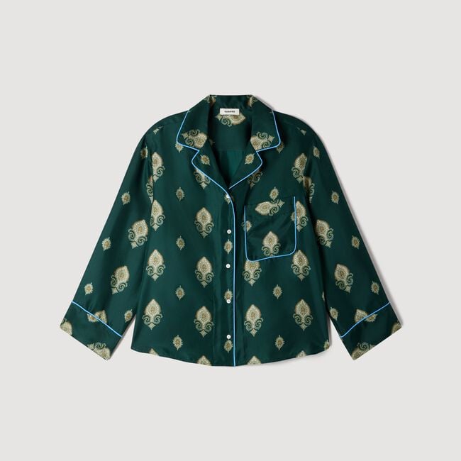Paisley print pyjama shirt