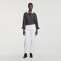 Check shirt with contrast collar