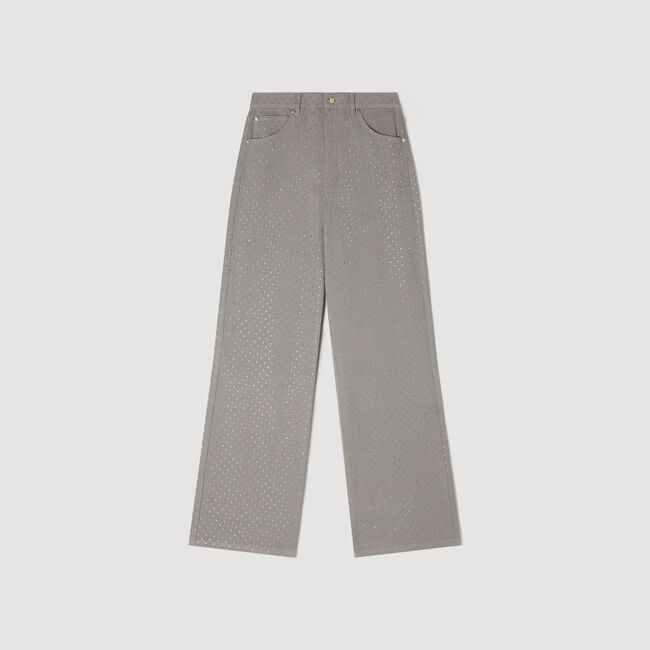 Rhinestone-embellished jeans