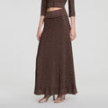 Long rhinestone knit skirt