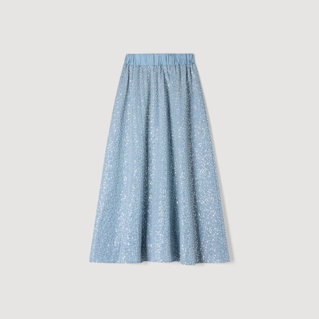 Maxi sequined skirt