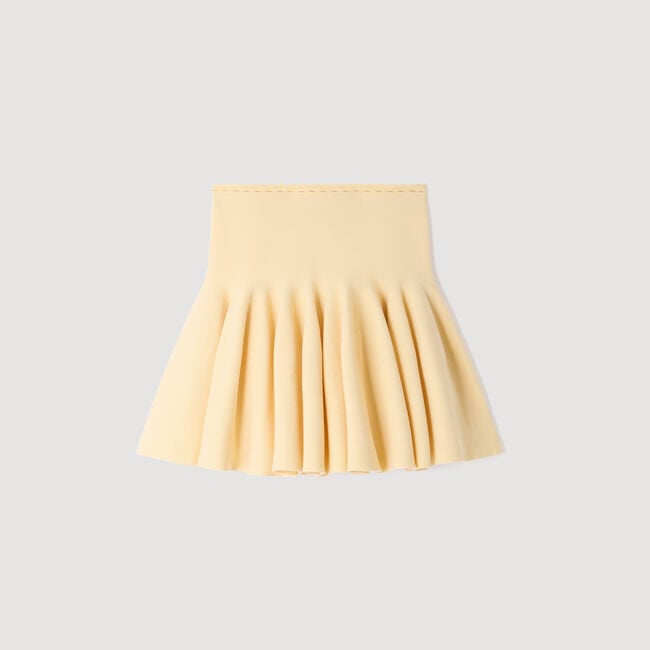 Mini knit skater skirt