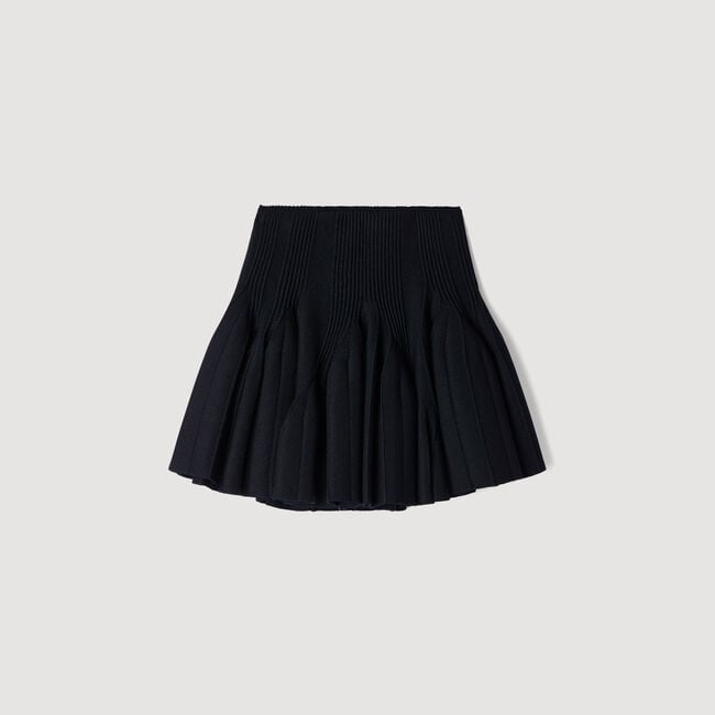 Mini knit godet skirt