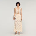 Maxi guipure skirt