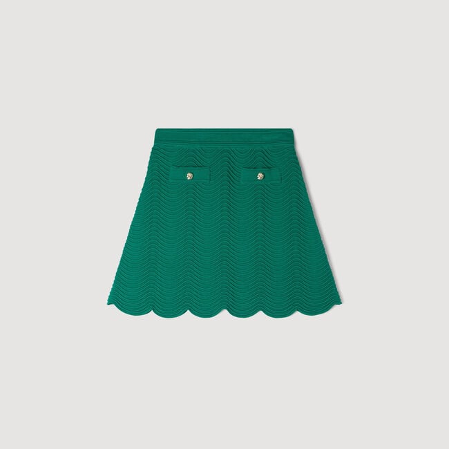 Mini decorative knit skirt