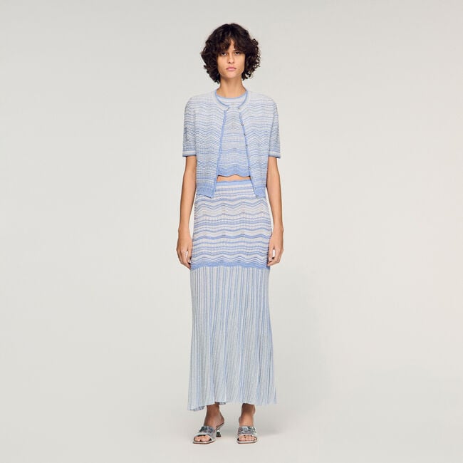 Maxi decorative knit skirt