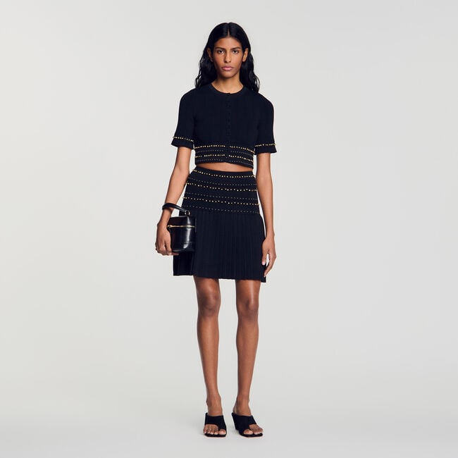 Mini skirt with tassels