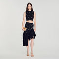 Studded knit skirt