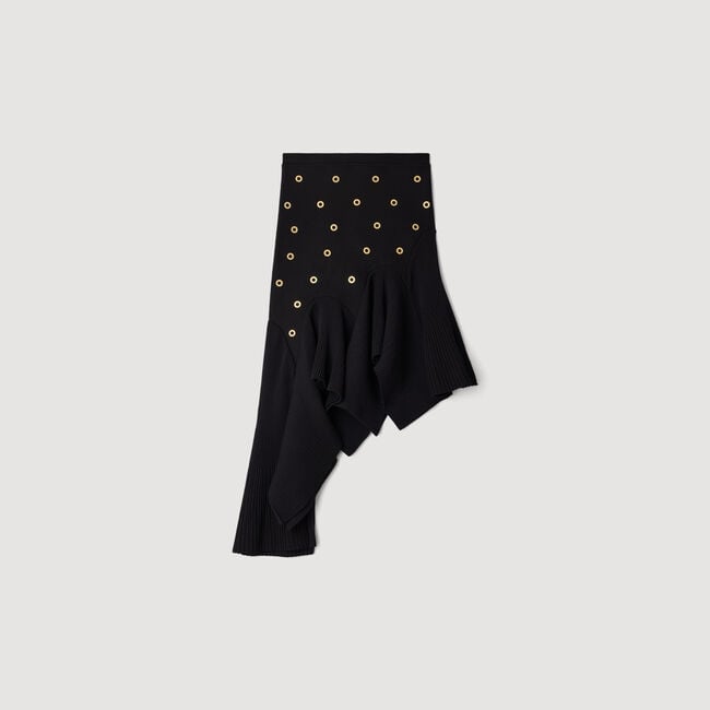 Studded knit skirt