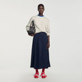 Long pleated skirt