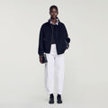 Jacket with topstitched details