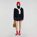 Double-faced standing collar coat