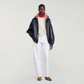 Oversized shearling jacket