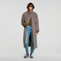 Oversized check coat