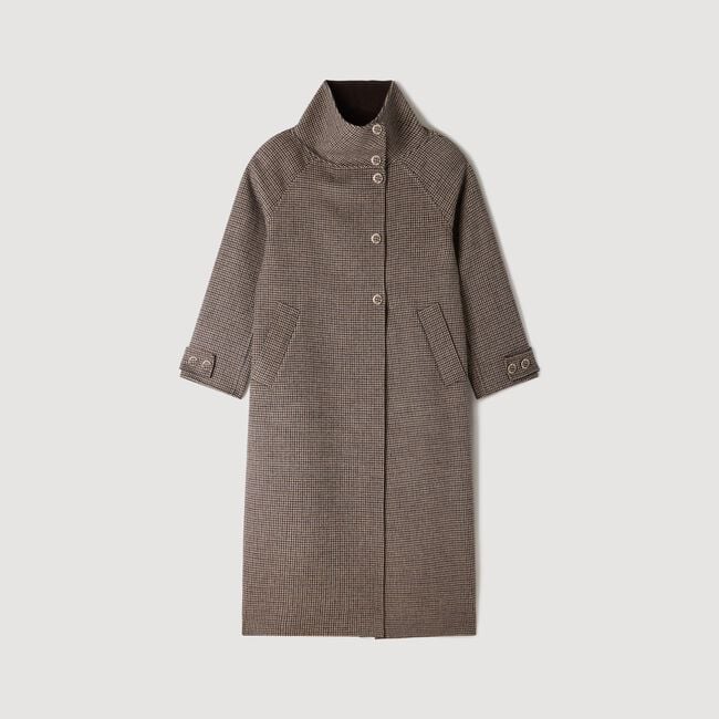Oversized check coat