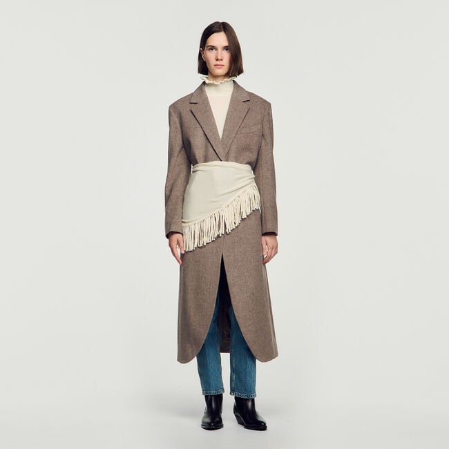 Long double-faced wool coat