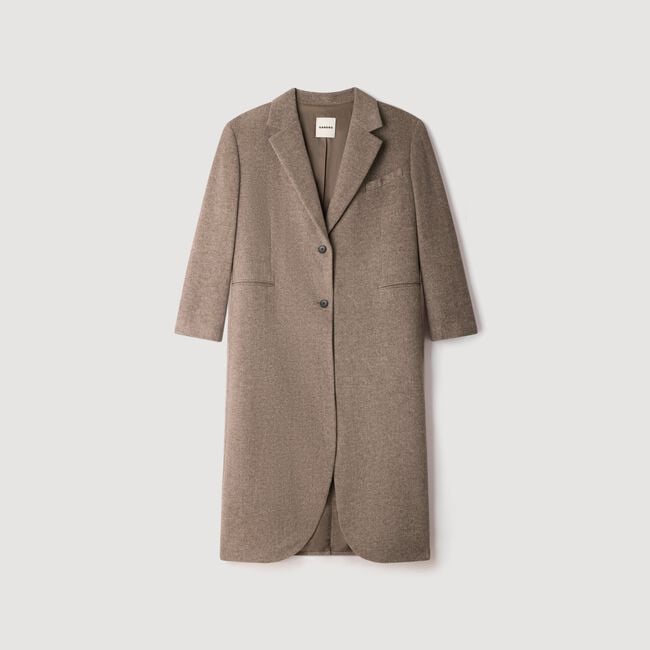 Long double-faced wool coat