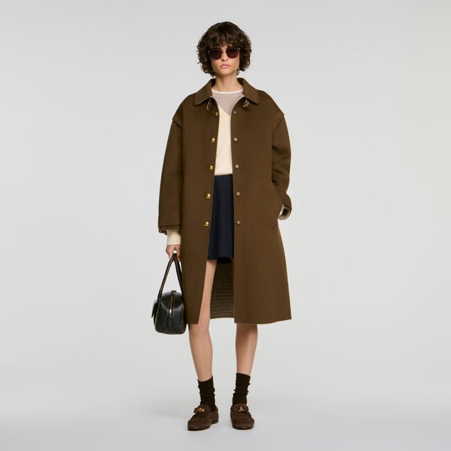 Double-faced wool coat