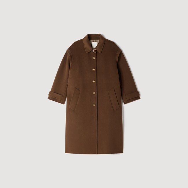 Double-faced wool coat