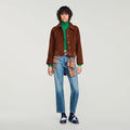 Short coat with flap pockets