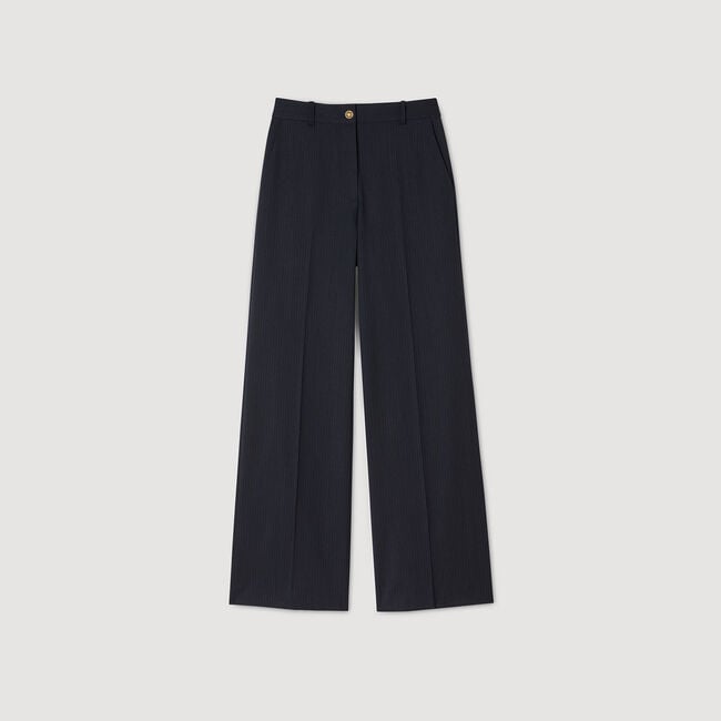 Minimal chalk-striped trousers