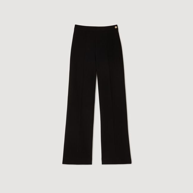 Straight-leg buttoned trouser
