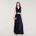 Pleated wide-leg trousers