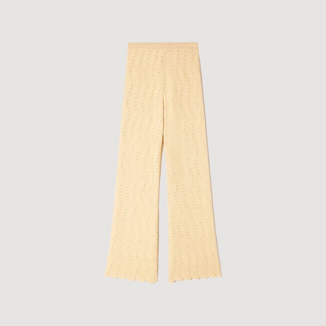 Rhinestone knit trousers